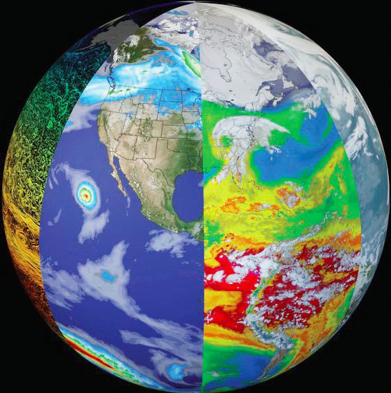 computerized nasa earth map